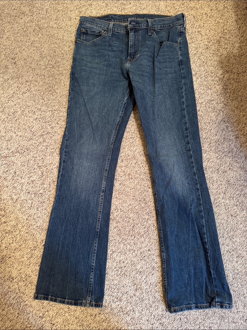 Levi's Slim Straight Men's Jeans in Dark Blue Wash